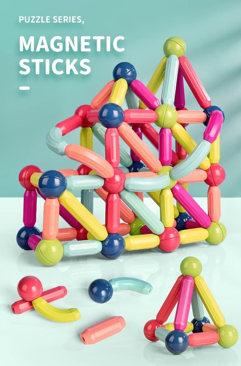 Magnetic Building Sticks toys for Kids Ages 3+ STEM Learning Educational Toys Magnetic Balls