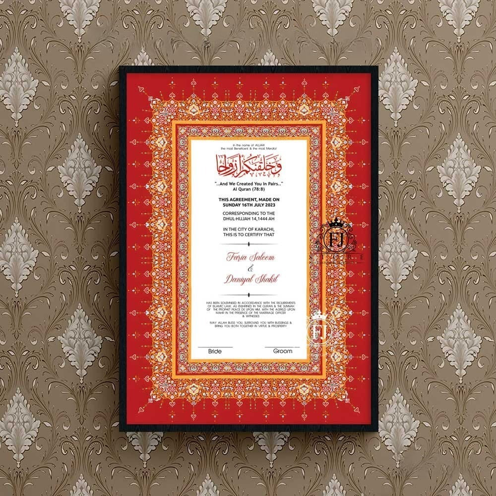 Nikkah frames