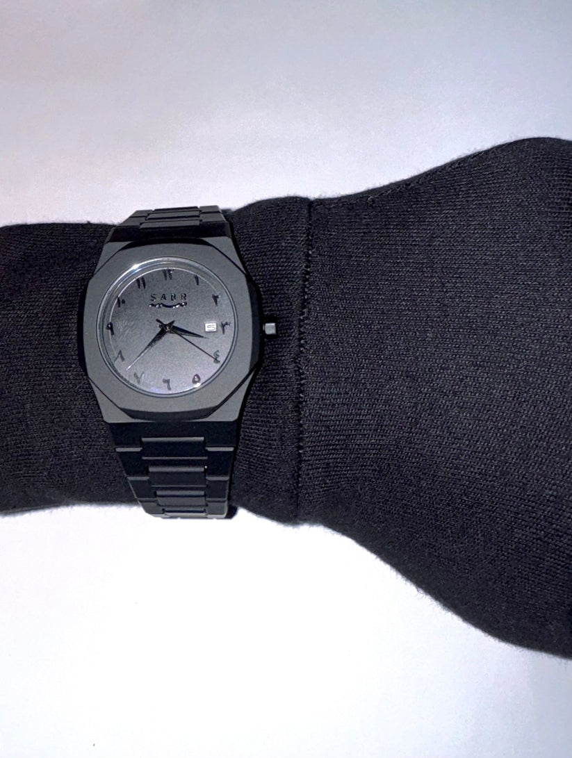 BLACK AURA ARABIC WATCH