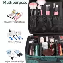 Portable Travel Cosmetic Vanity Case, Makeup Organizer Box Storage