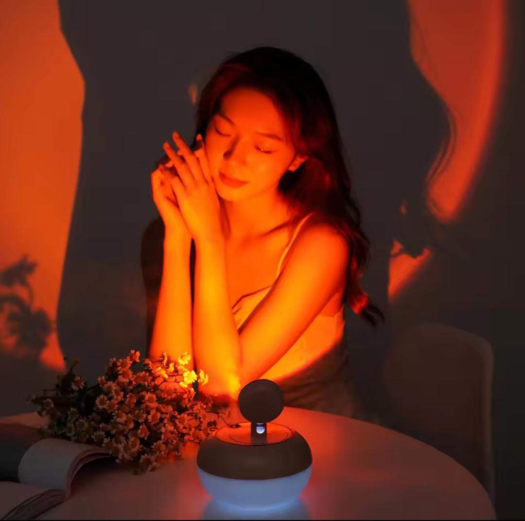 Creative Sunset Light Humidifier USB Sunset Light Humidifier Bedroom Mini Air Diffuser