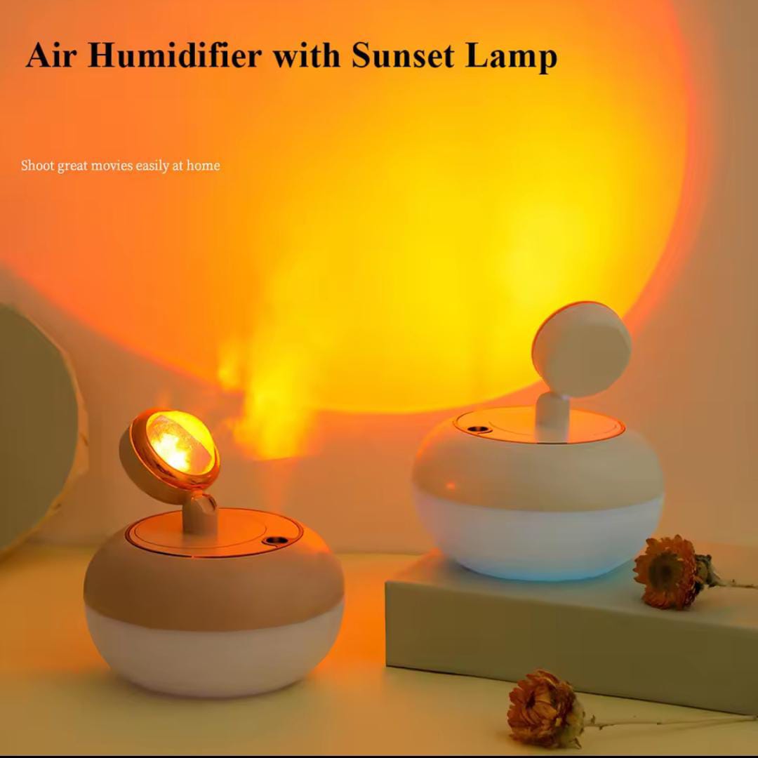 Creative Sunset Light Humidifier USB Sunset Light Humidifier Bedroom Mini Air Diffuser