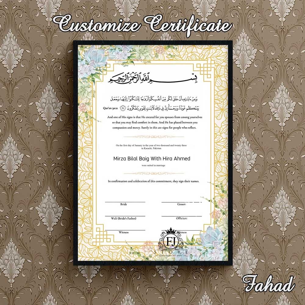 Nikkah frames