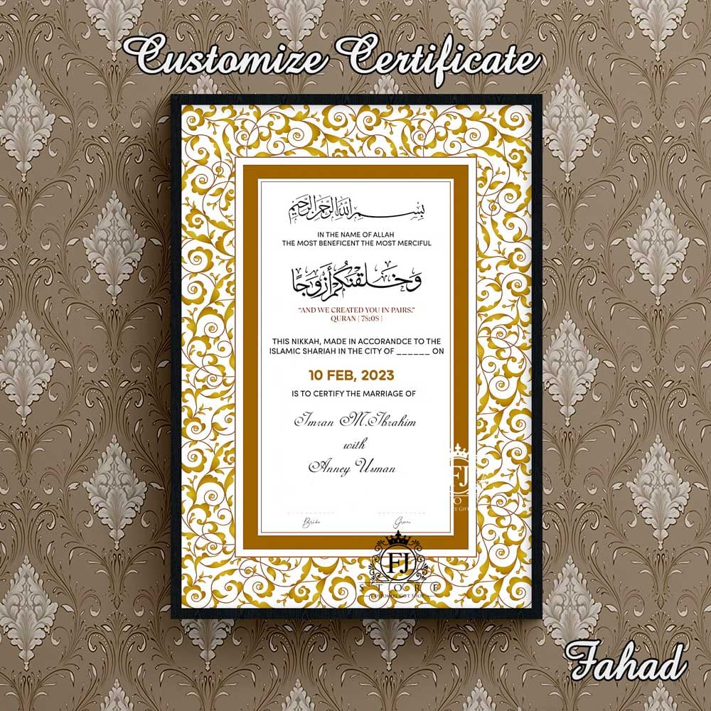 Nikkah frames
