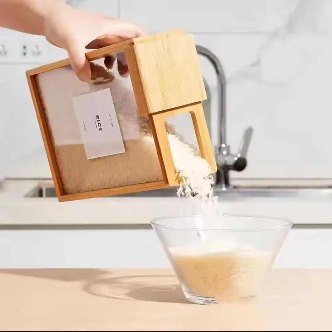 Modern Wooden Airtight Storage Container