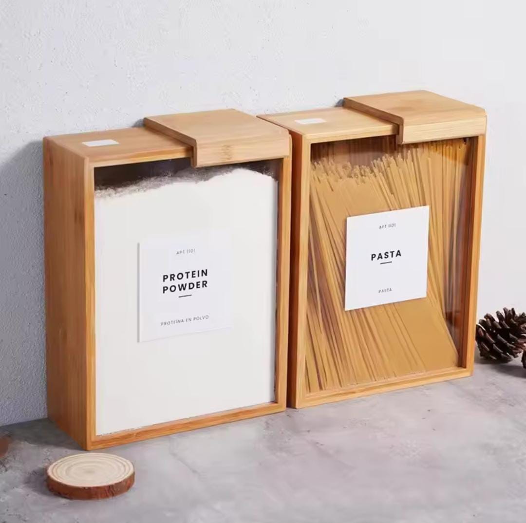 Modern Wooden Airtight Storage Container