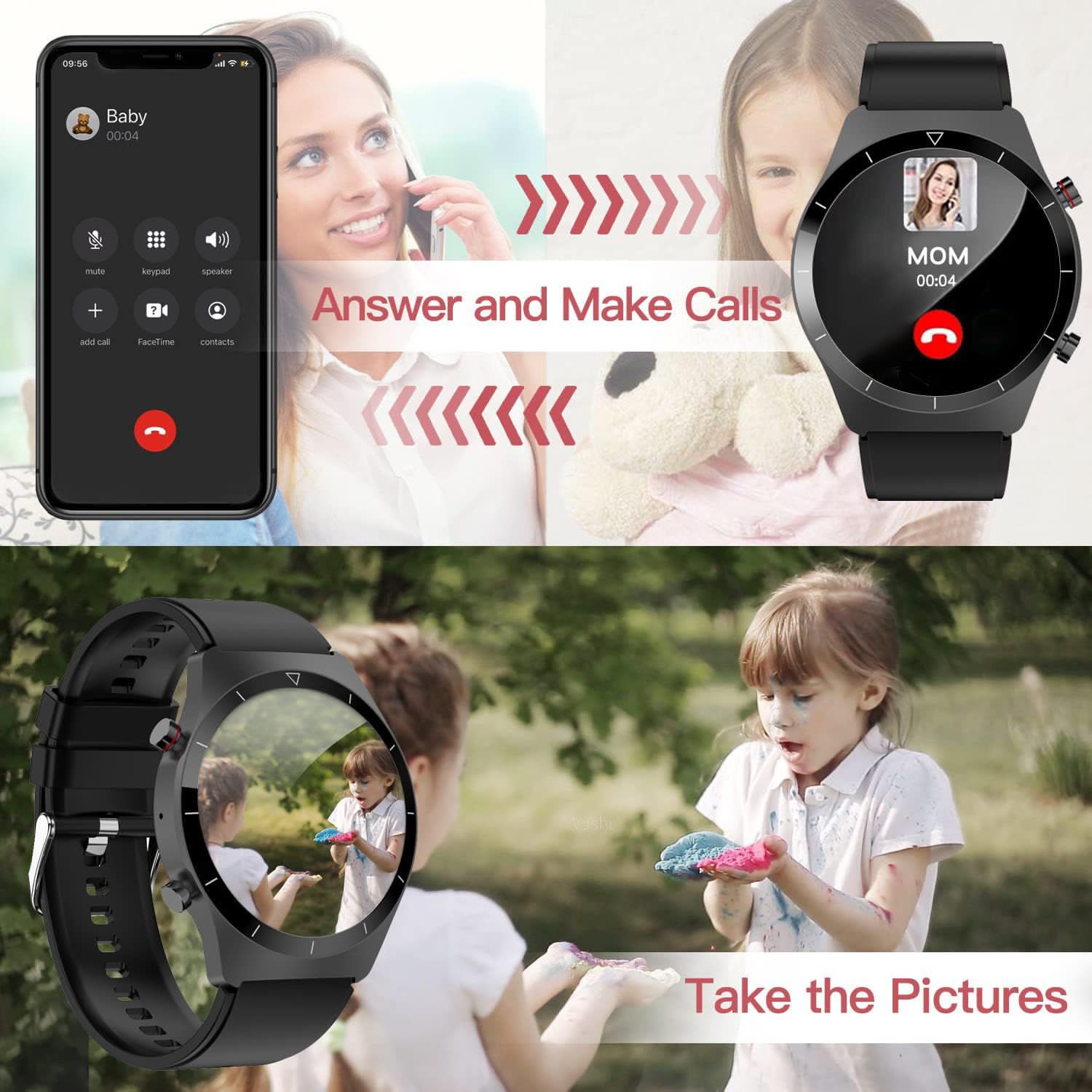 Smart Watch with Bluetooth Calling & Fitness Tracking – Full Touch Screen, GPS, Heart Rate, SpO₂, Sleep Monitor & Voice Control