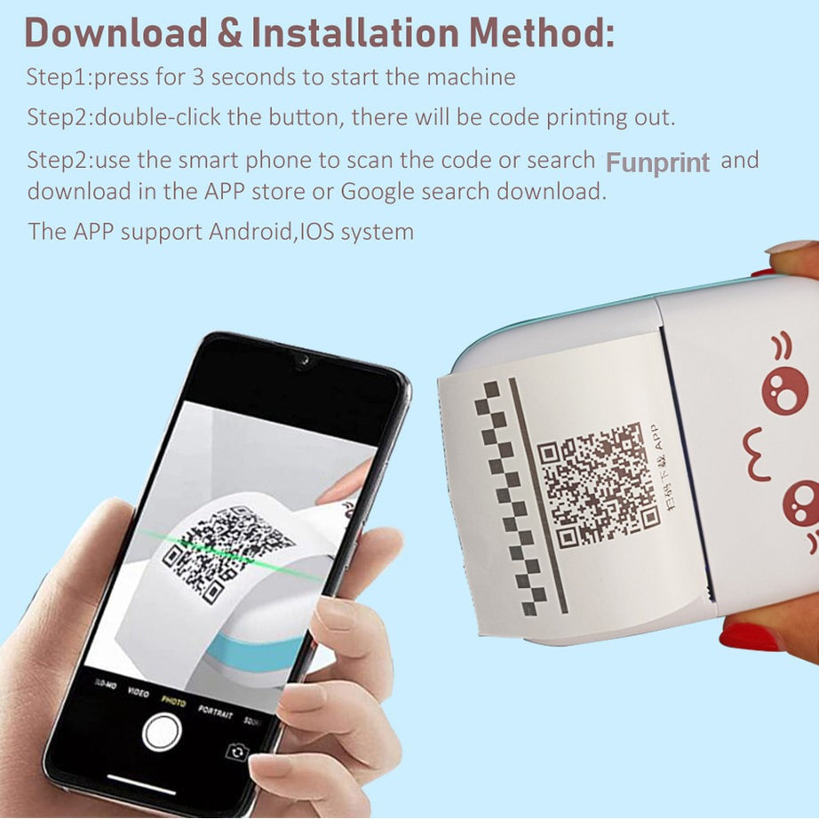 Imported Mini Portable Bluetooth Thermal Printer