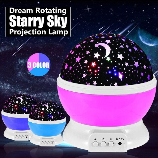Star Master I iFlashDeal Moon Lamp 360° Rotating Starry Sky Light LED Table Lamp