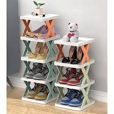 Zigzag X Shape 4-Layer Shoes Rac