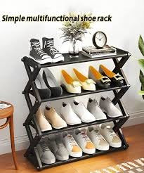 Zigzag X Shape 4-Layer Shoes Rac