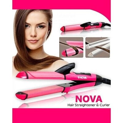 NOVA 2-in-1 Hair Straightener & Curler